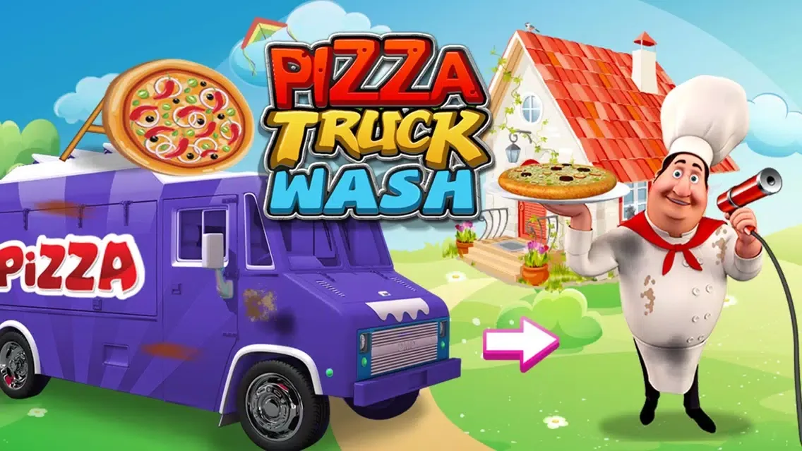 Скриншоты Pizza Truck Wash - Dirty, messy and dusty car washing and crazy clean up adventure game