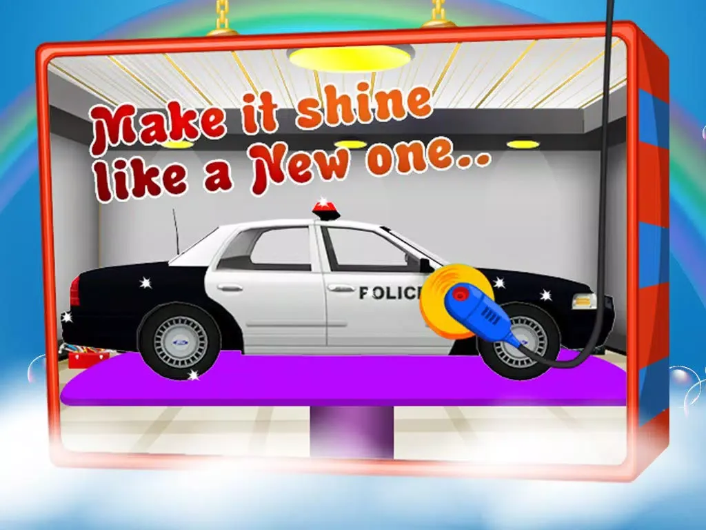 Police Car Wash – Cleanup messy vehicle in this auto cleaning game iPad  سکرین شاٹس