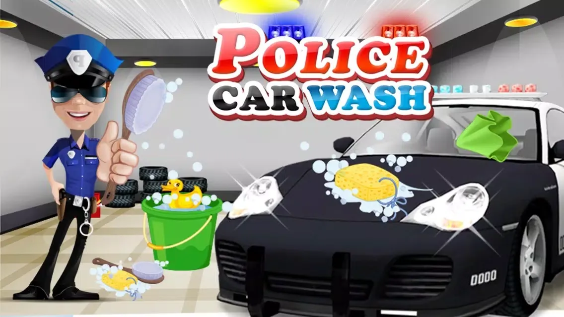 Police Car Wash – Cleanup messy vehicle in this auto cleaning game سکرین شاٹس