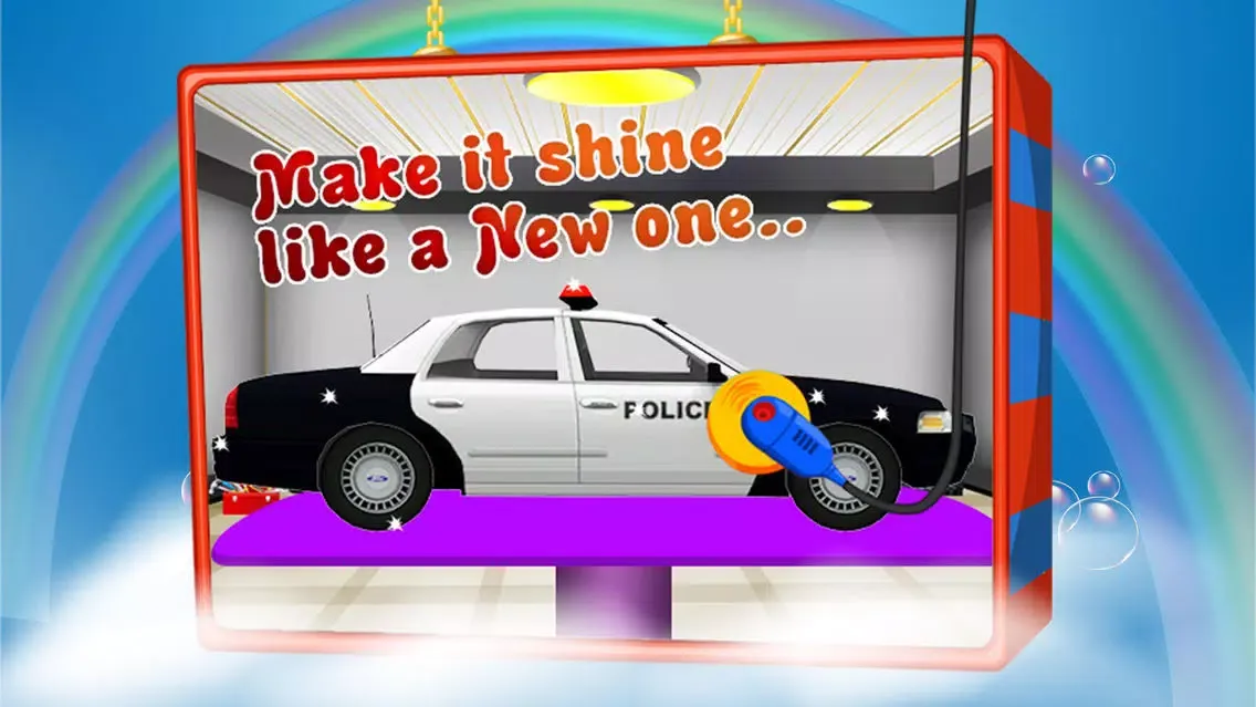 Police Car Wash – Cleanup messy vehicle in this auto cleaning game سکرین شاٹس