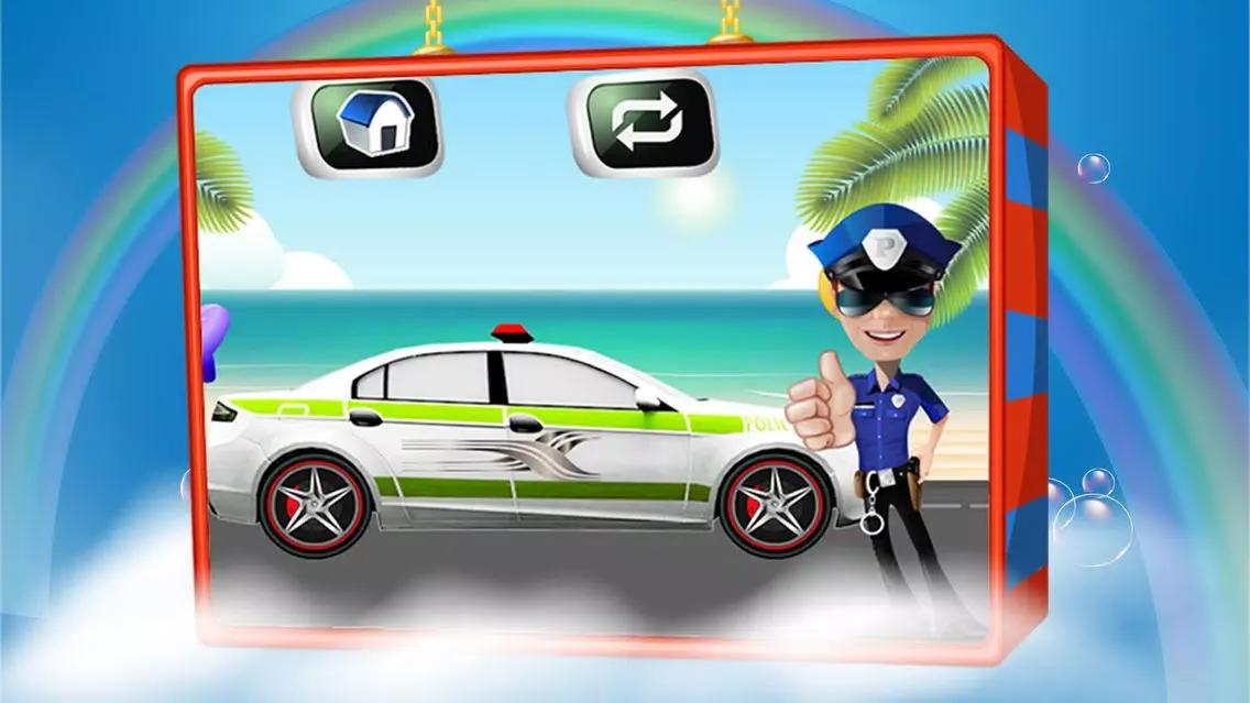 Police Car Wash – Cleanup messy vehicle in this auto cleaning game سکرین شاٹس