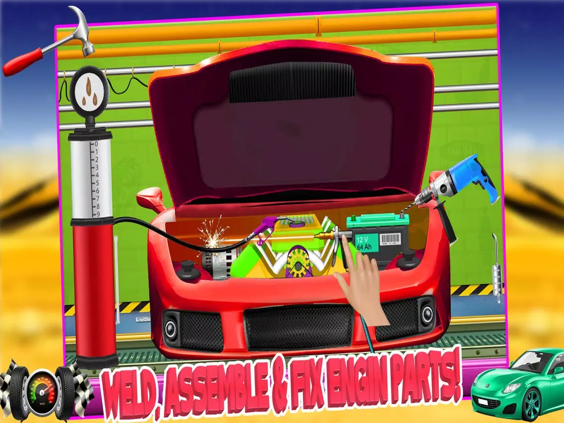 Скриншоты Sports Car Factory - Garage Repair Shop iPad 