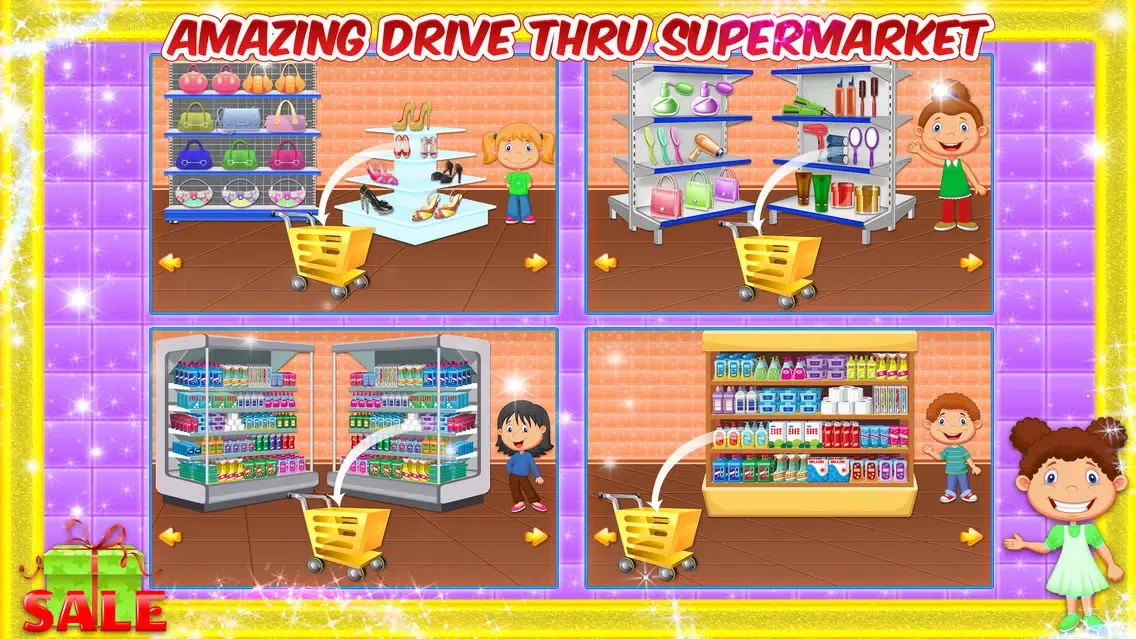 Capturas de tela do Supermarket Drive thru Shop- City Car Shopping