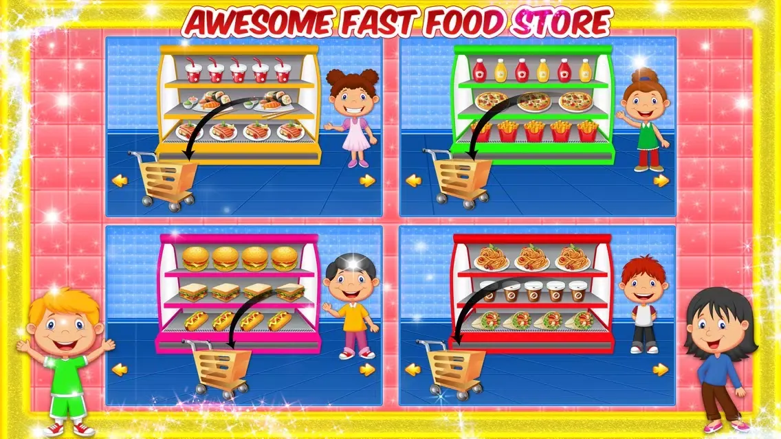 Capturas de tela do Supermarket Drive thru Shop- City Car Shopping
