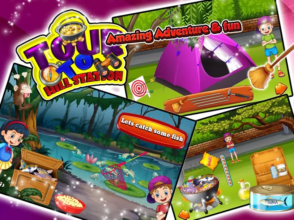 Tour to Hill Station – Crazy camping, cooking & shopping fun game iPad  سکرین شاٹس
