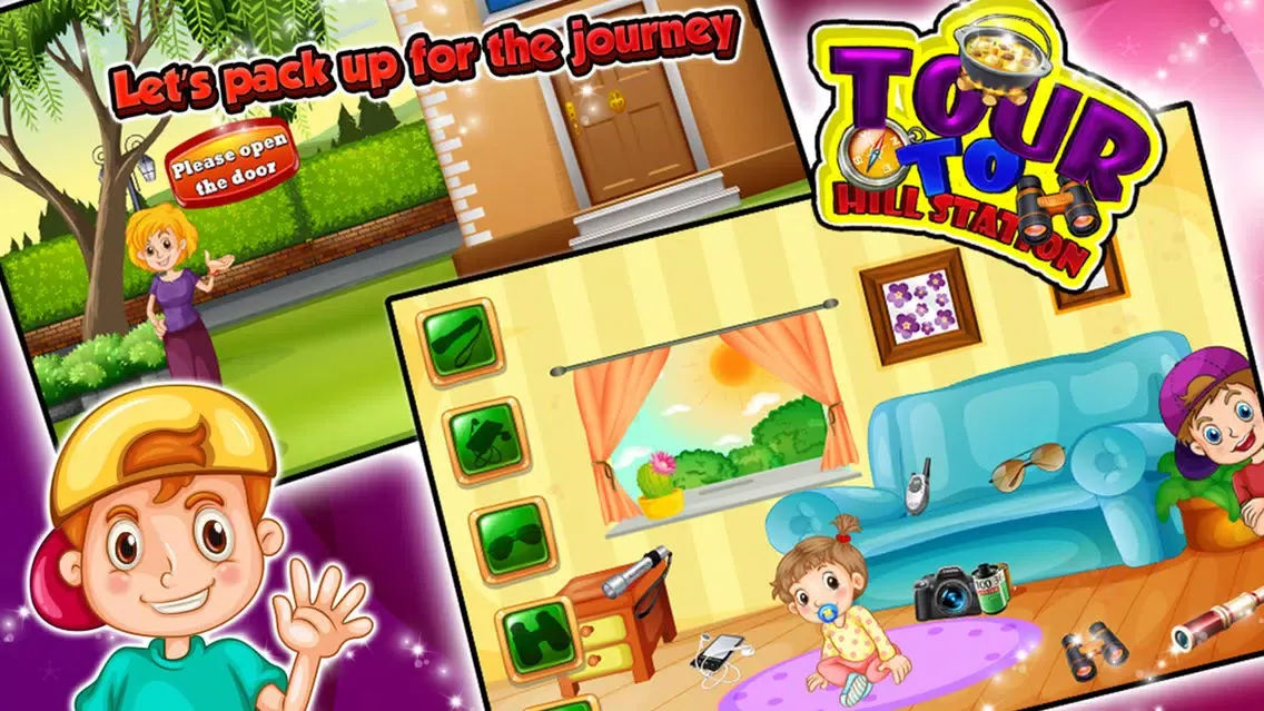 Tour to Hill Station – Crazy camping, cooking & shopping fun game سکرین شاٹس