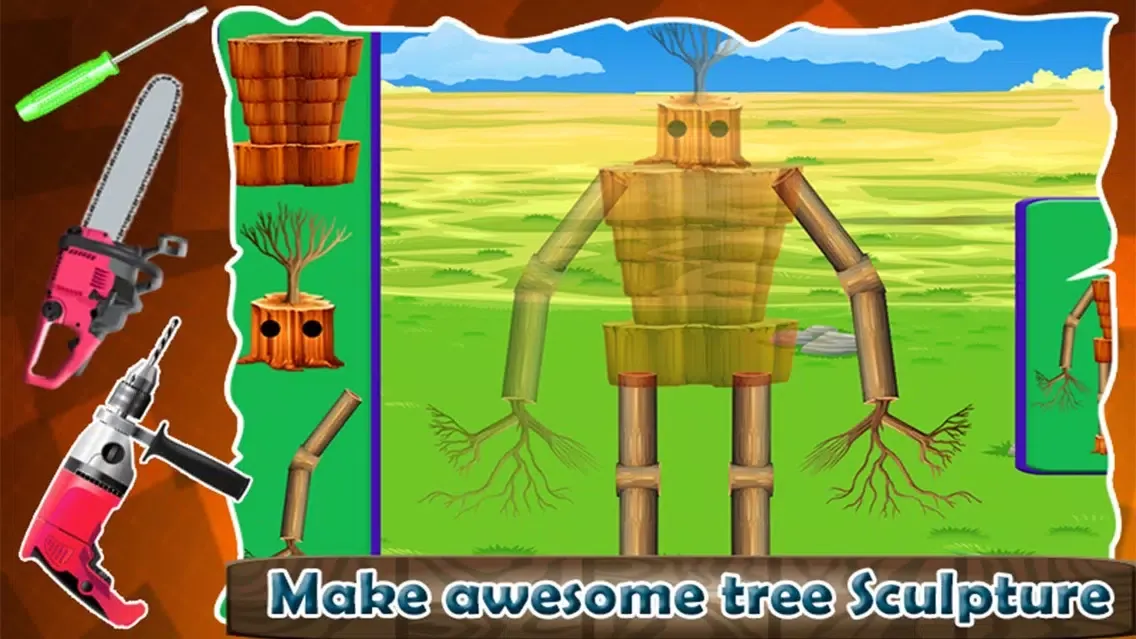 Tree Sculpture Exhibition – Wood Cutter Game Screenshots