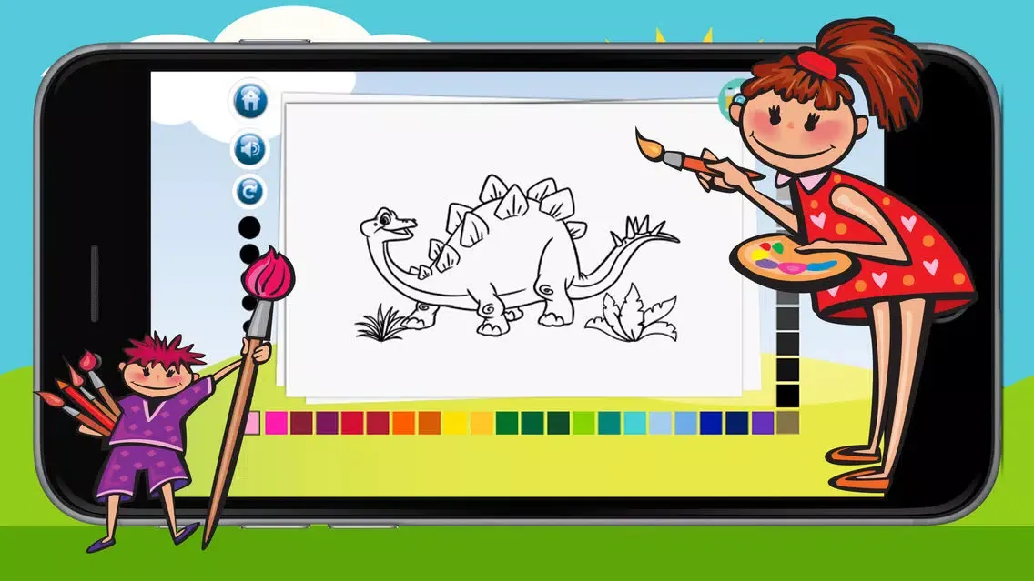 Dinosaurs Puzzle Coloring Pages Game for Kids Screenshots