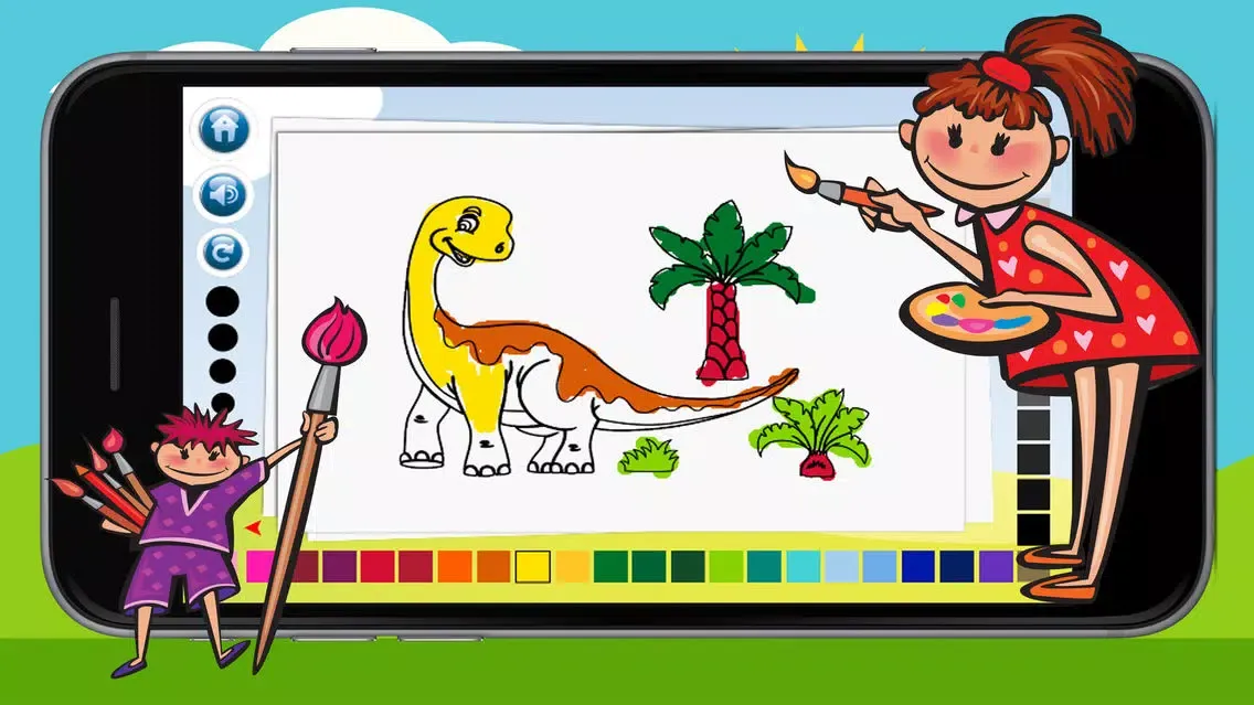 Dinosaurs Puzzle Coloring Pages Game for Kids Screenshots