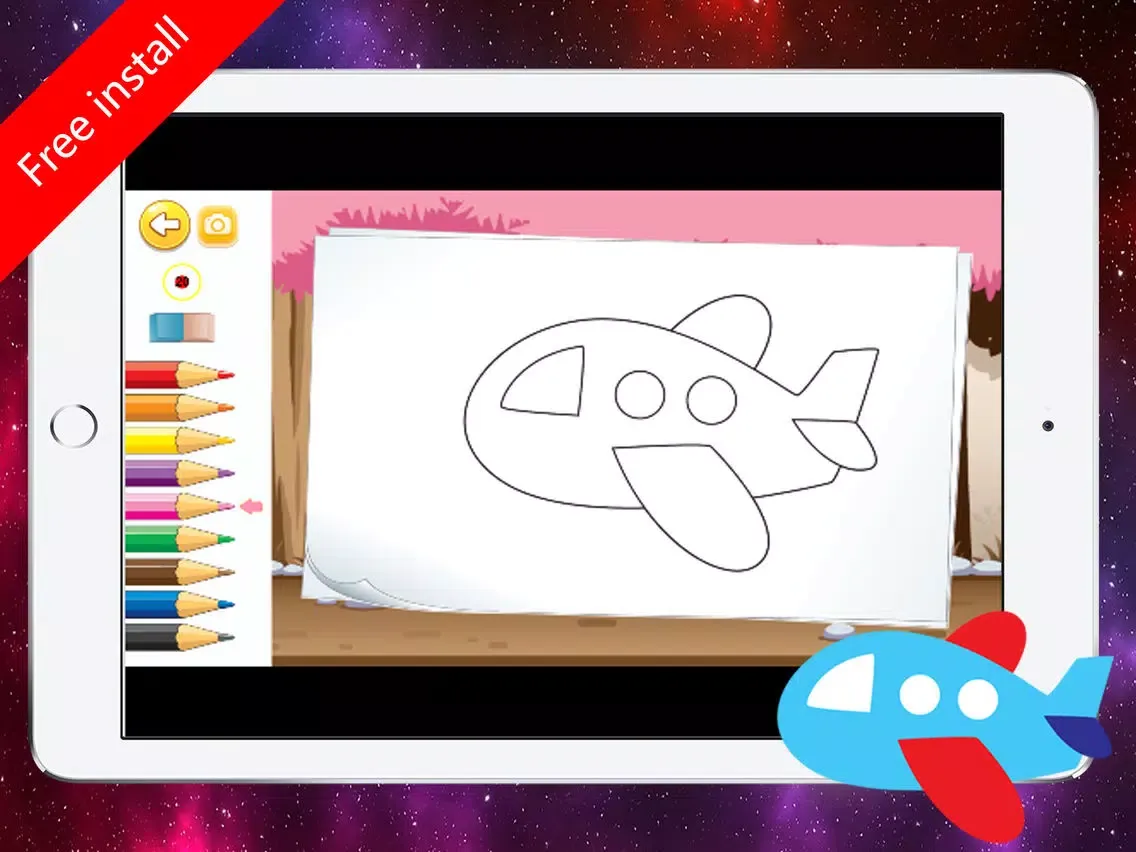 Airplane Coloring Pages Aircraft Coloring Book iPad 应用截图