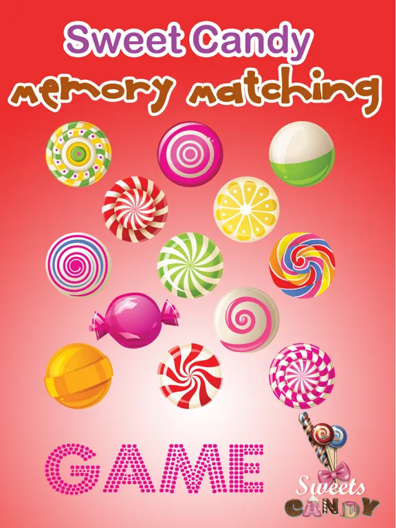 تصاویر Sweet Candy Memory Matching Game Kids Toddlers iPad 