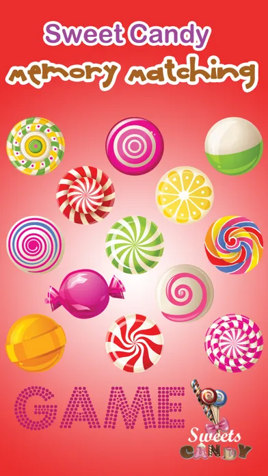 تصاویر Sweet Candy Memory Matching Game Kids Toddlers