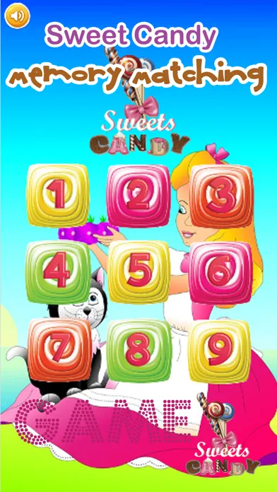 تصاویر Sweet Candy Memory Matching Game Kids Toddlers