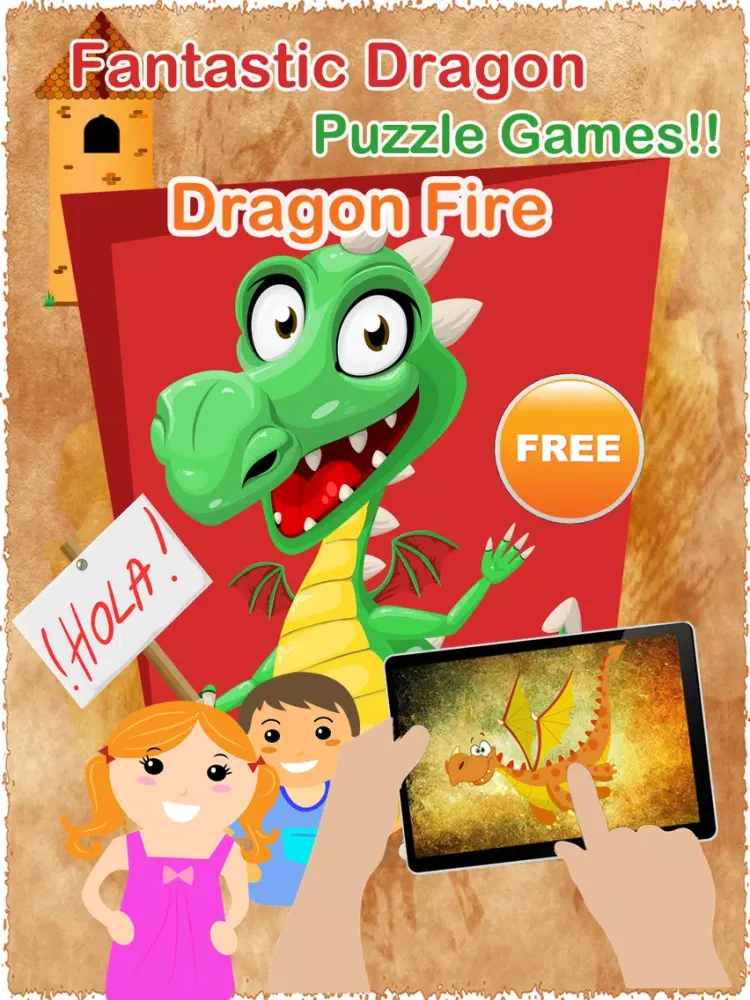 Dragon Puzzles Game Free Animated Jigsaw Puzzle for Kids! iPad  स्क्रीनशॉट