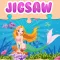 Cute Mermaid Princess Jigsaw Puzzle Game Free - UnderWater Marine Animals Magic Games Brain Training Education For Kids