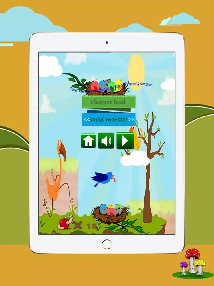 Flapper feed game for kids iPad 应用截图