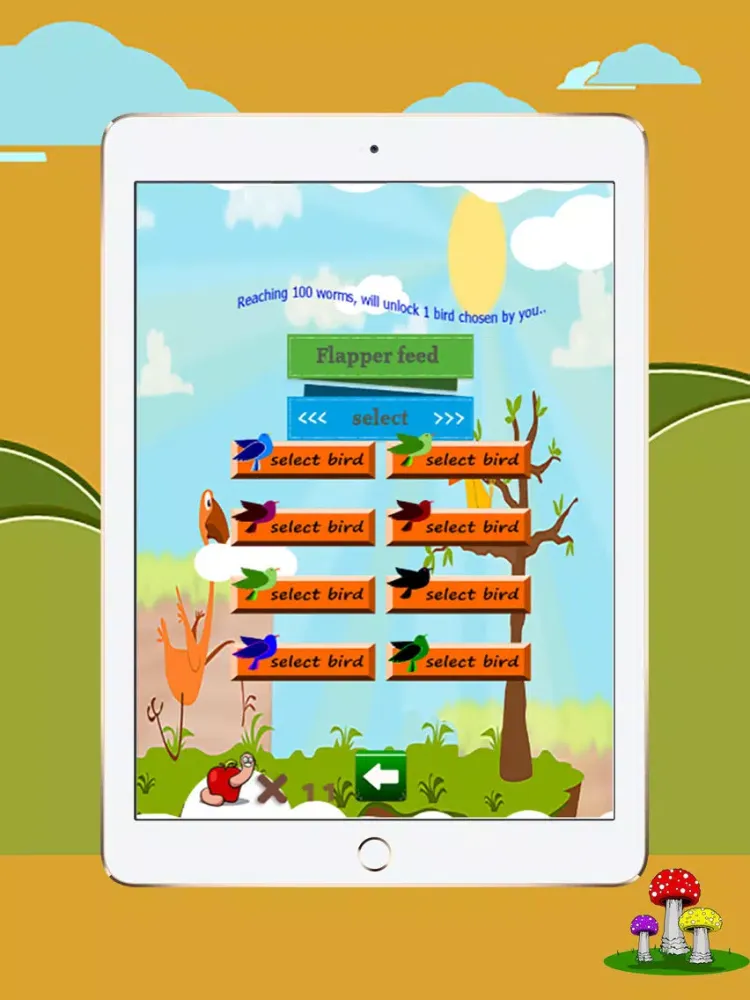 Flapper feed game for kids iPad 应用截图