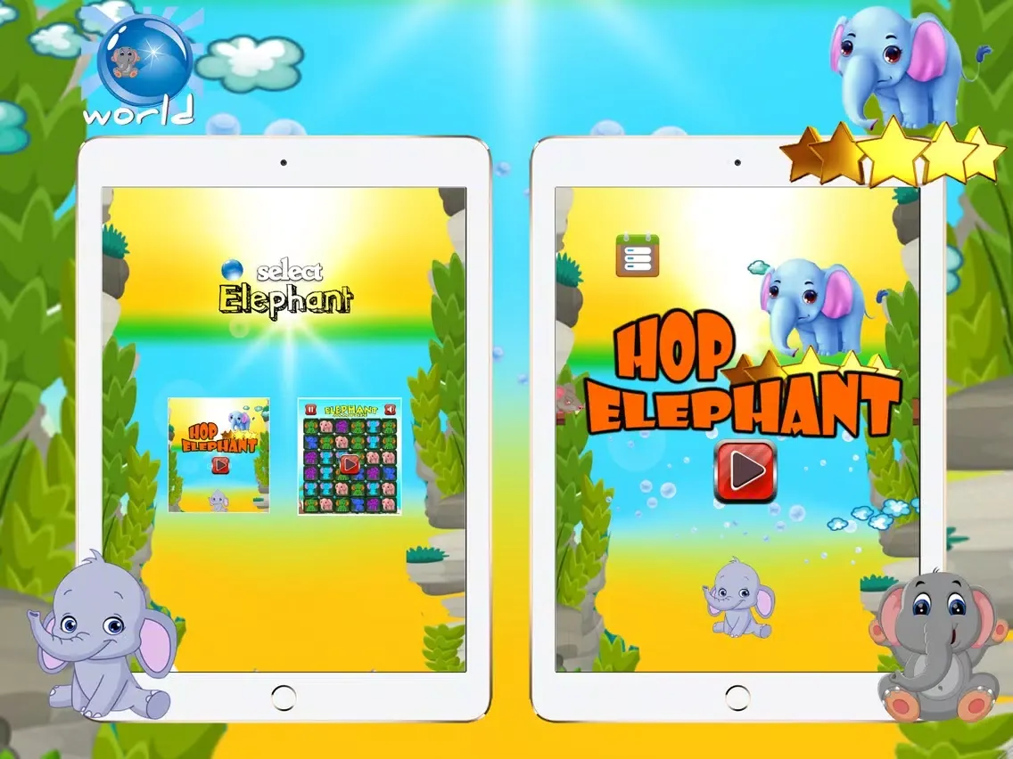 Tangkapan skrin World of elephant turn iPad 