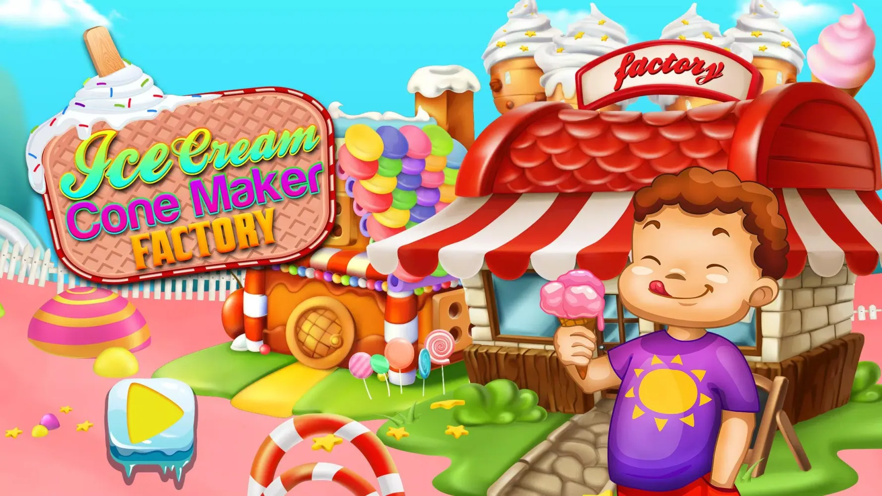 Ice Cream Cone Maker Factory स्क्रीनशॉट