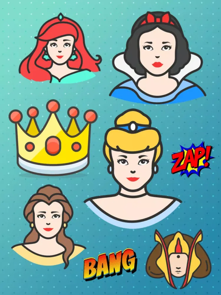 تصاویر Princess Emoji Matching Game iPad 