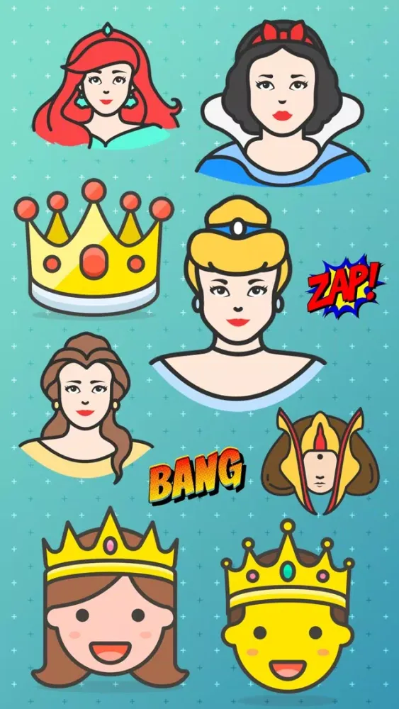 تصاویر Princess Emoji Matching Game