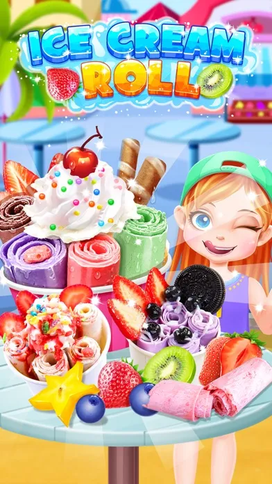 Frozen Ice Cream Roll Desserts Screenshots