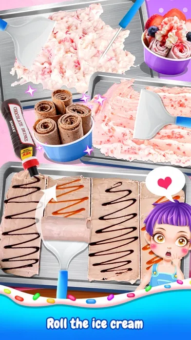 Frozen Ice Cream Roll Desserts Screenshots
