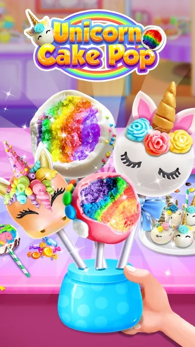 Sweet Unicorn Cake Pop Dessert 스크린샷