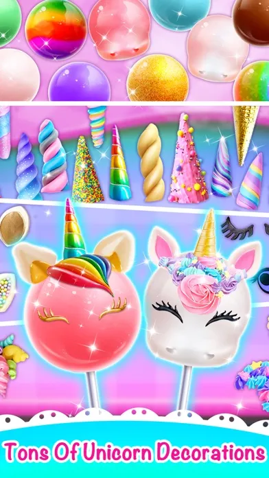 Sweet Unicorn Cake Pop Dessert 스크린샷