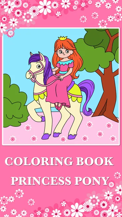 Capturas de pantalla de Pony Princess Coloring Book