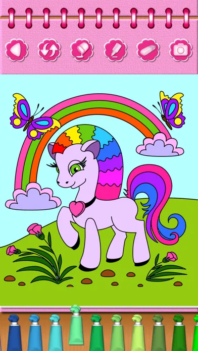 Capturas de pantalla de Pony Princess Coloring Book