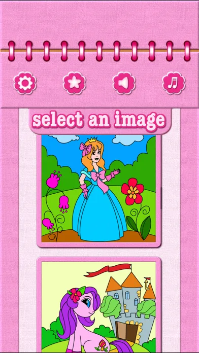 Capturas de pantalla de Pony Princess Coloring Book