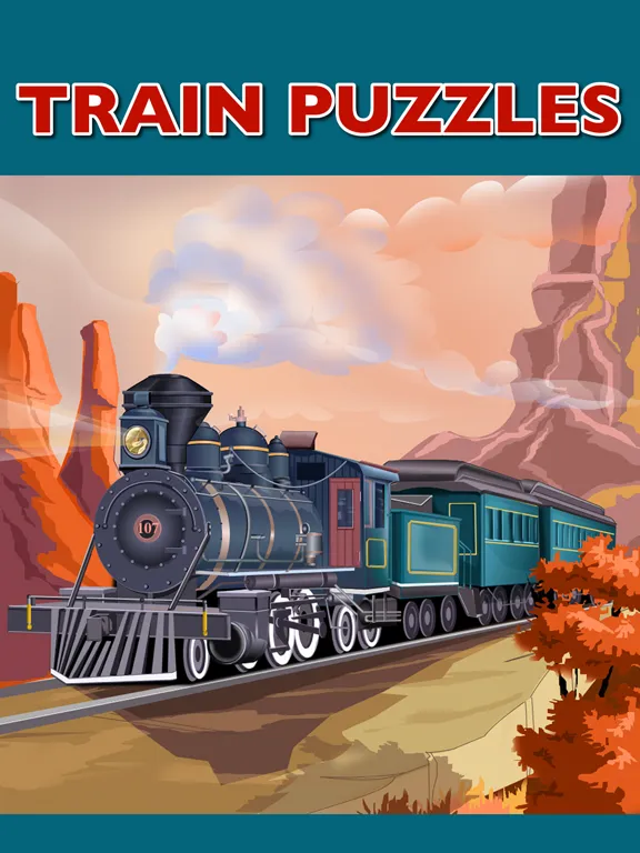 Ảnh chụp màn hình của Train Jigsaw Puzzles for Kids iPad 