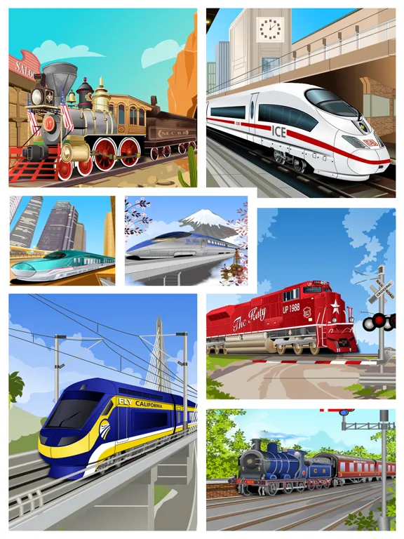 Ảnh chụp màn hình của Train Jigsaw Puzzles for Kids iPad 