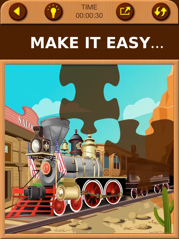 Ảnh chụp màn hình của Train Jigsaw Puzzles for Kids iPad 