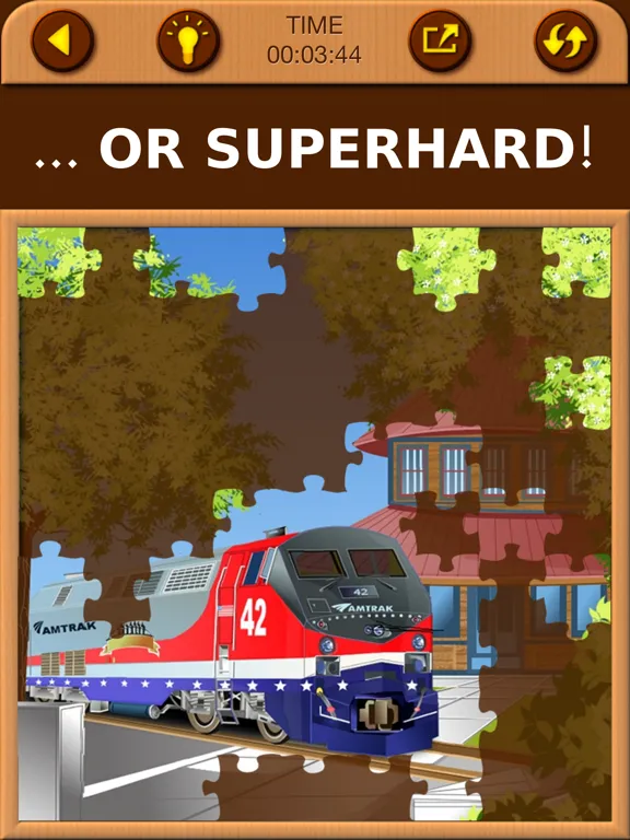 Ảnh chụp màn hình của Train Jigsaw Puzzles for Kids iPad 