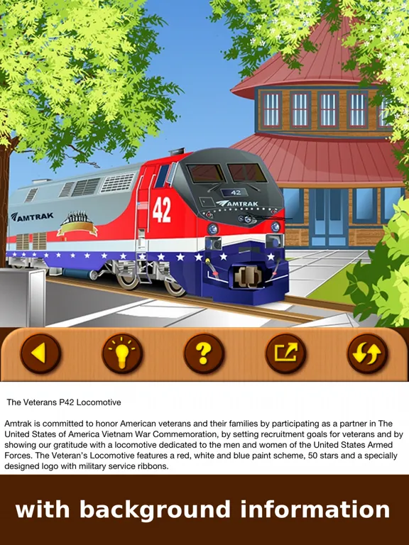 Ảnh chụp màn hình của Train Jigsaw Puzzles for Kids iPad 