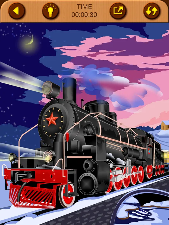 Ảnh chụp màn hình của Train Jigsaw Puzzles for Kids iPad 