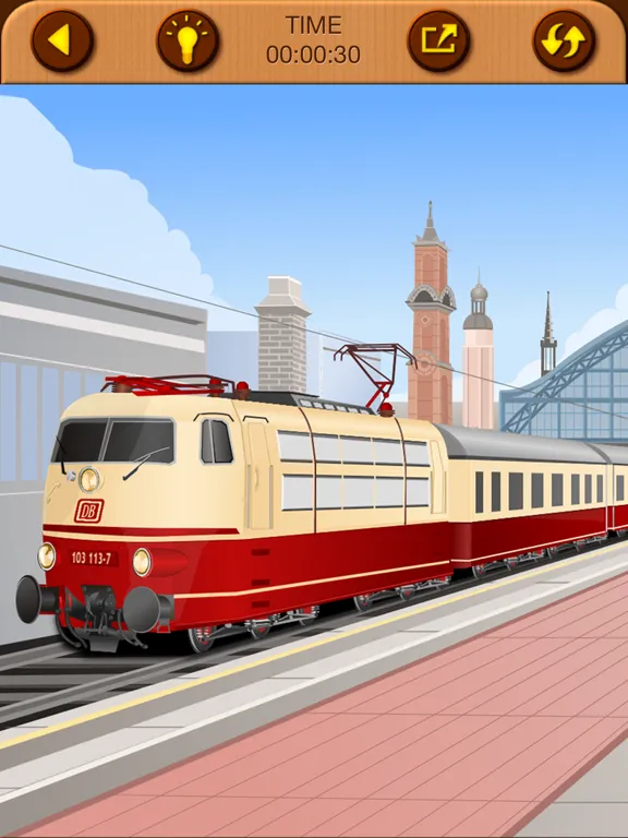 Ảnh chụp màn hình của Train Jigsaw Puzzles for Kids iPad 