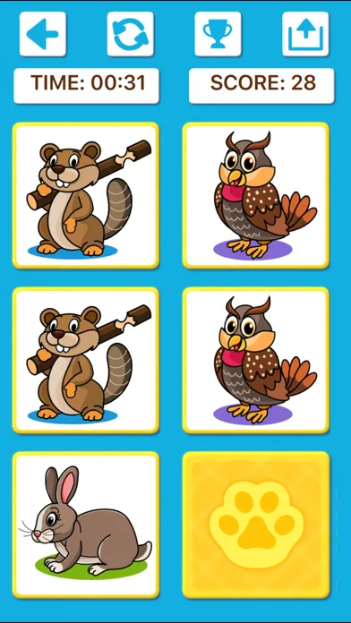 Animal Memory Matching Games应用截图