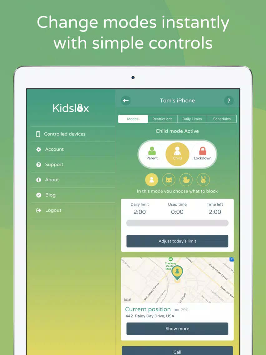 Kidslox Control iPad 应用截图