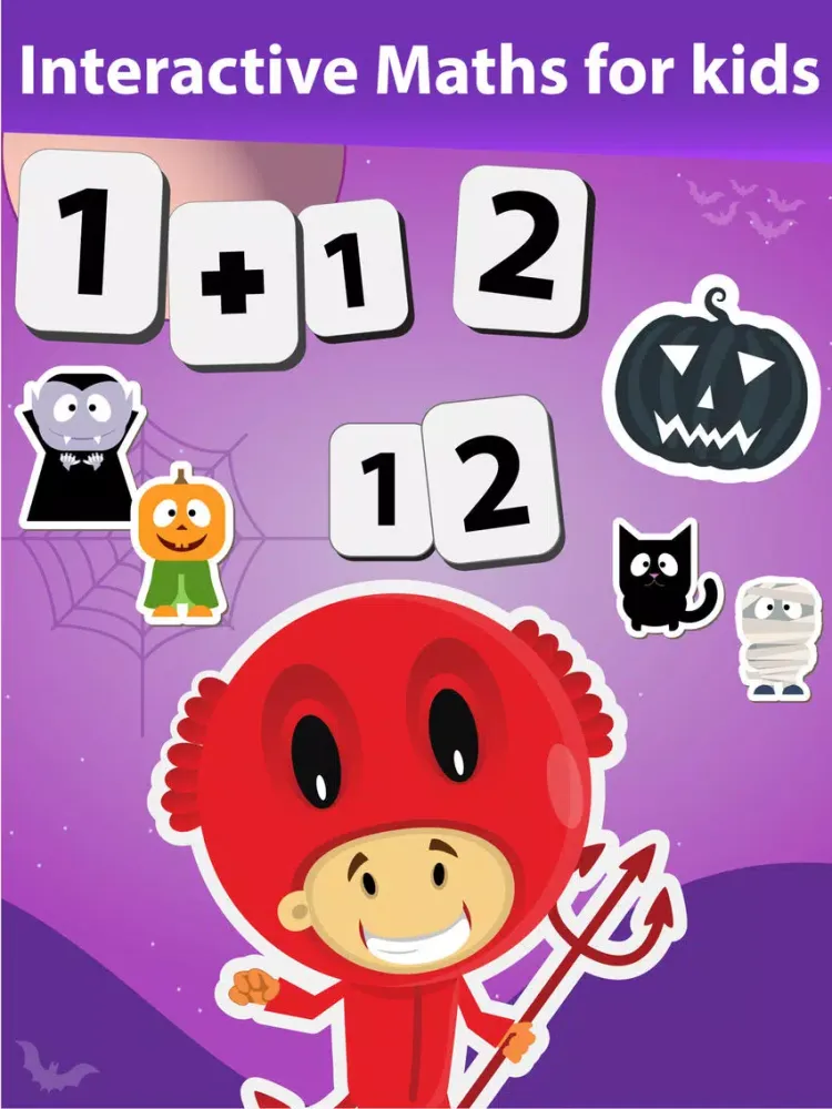 Captures d'écran de 133 Fun Halloween Teach and Learn Basic Math Games for Pre-k iPad 