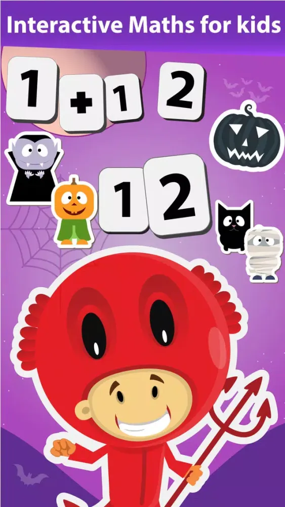 Captures d'écran de 133 Fun Halloween Teach and Learn Basic Math Games for Pre-k