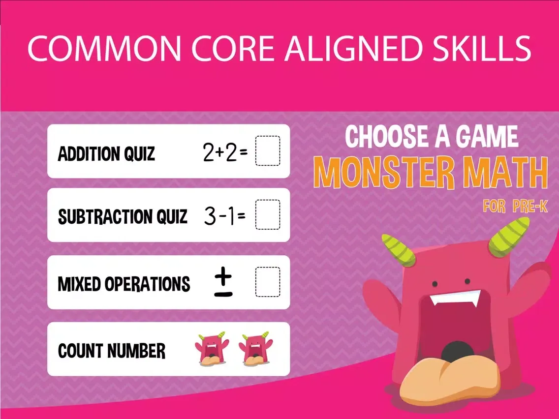 صور Monster Math Games : addition and subtraction games for kids iPad 