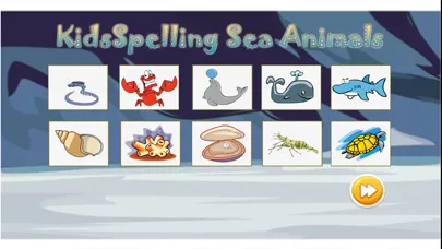 Capturas de tela do Kids Spelling Sea Animals
