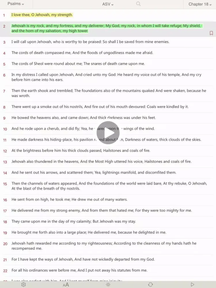 Tangkapan layar Bible : Holy Bible ASV - Bible Study on the go iPad 