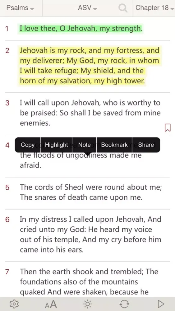 Tangkapan layar Bible : Holy Bible ASV - Bible Study on the go