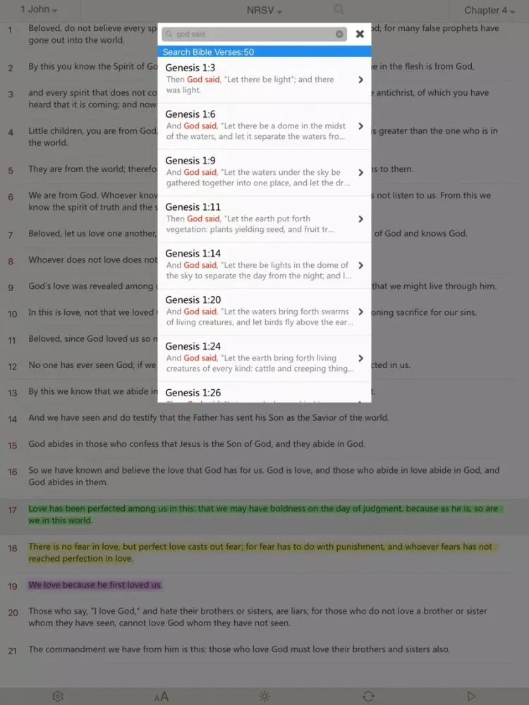 Capturas de pantalla de Bible :Holy Bible NRSV - Bible Study on the go iPad 