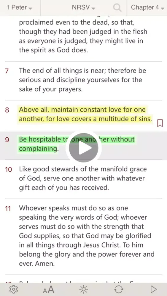 Capturas de pantalla de Bible :Holy Bible NRSV - Bible Study on the go