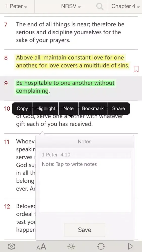 Capturas de pantalla de Bible :Holy Bible NRSV - Bible Study on the go